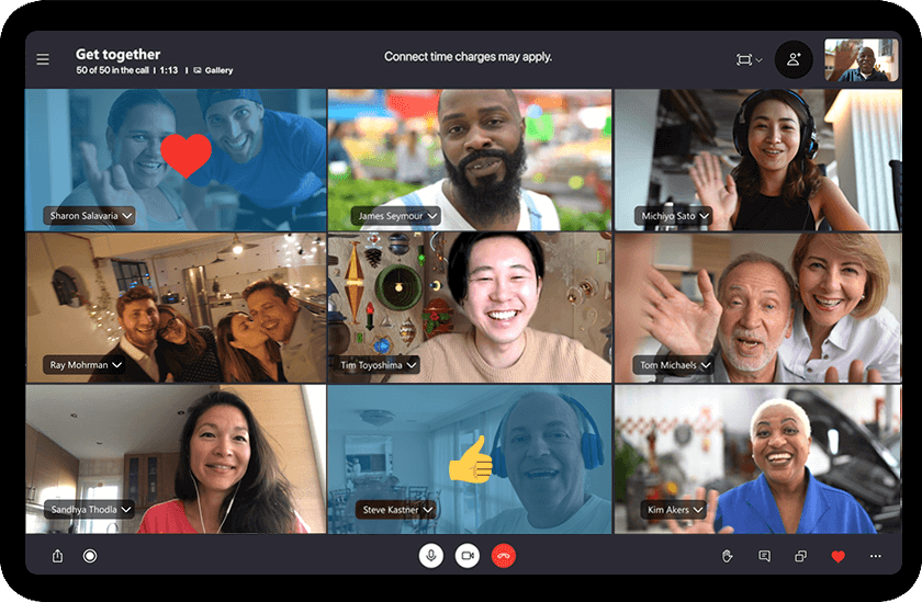 平板电脑上的 Skype